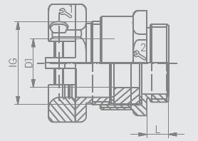 Kabelov� pr�chodka - nikl.mosaz s centr.vlo�kou (3/4)