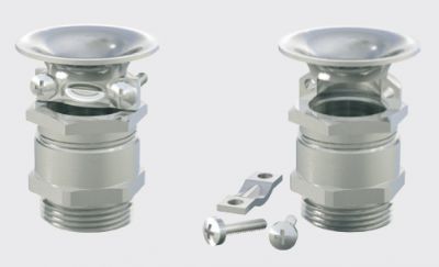 Kabelov� pr�chodka - nikl.mosaz s upevn�n�m a vlo�kou (1/4)